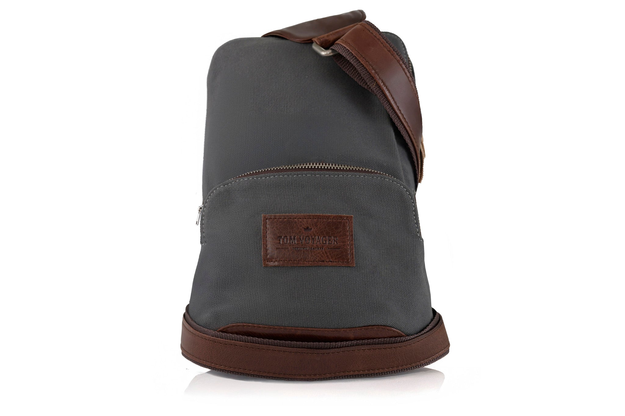 Canvas sling bag in dark brown by Tom Voyager - everyday carry crossbody bag