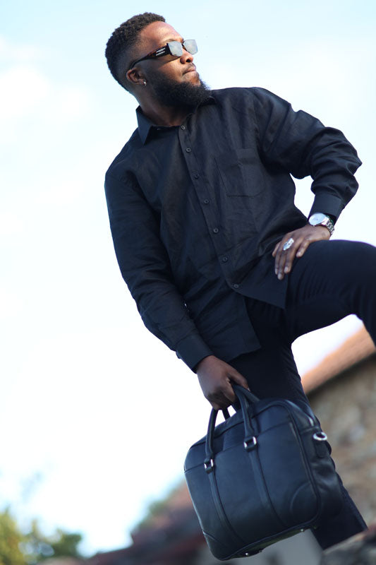 Casablanca Linen Shirt Black