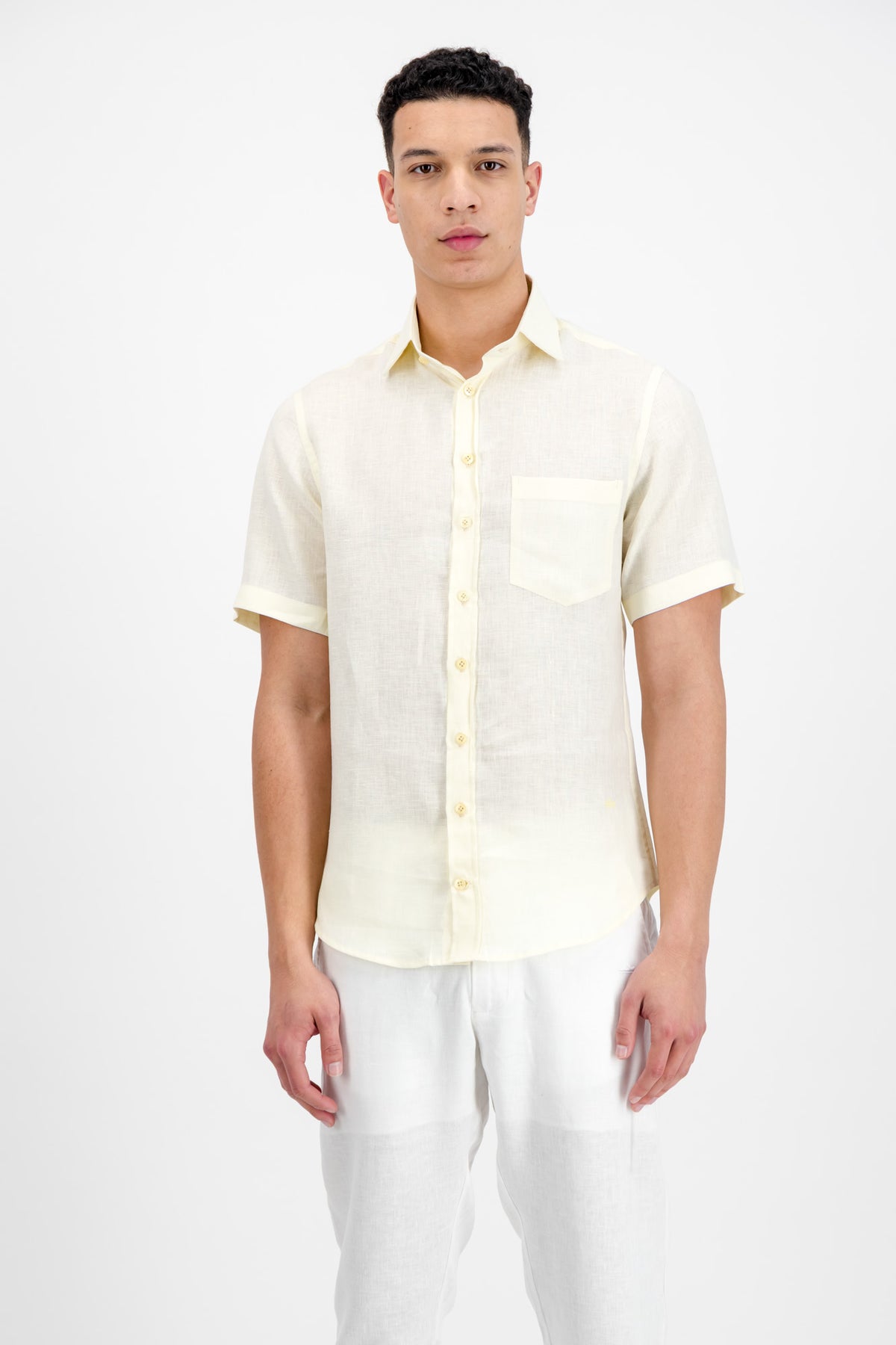 Cannes Linen Short-Sleeve Shirt