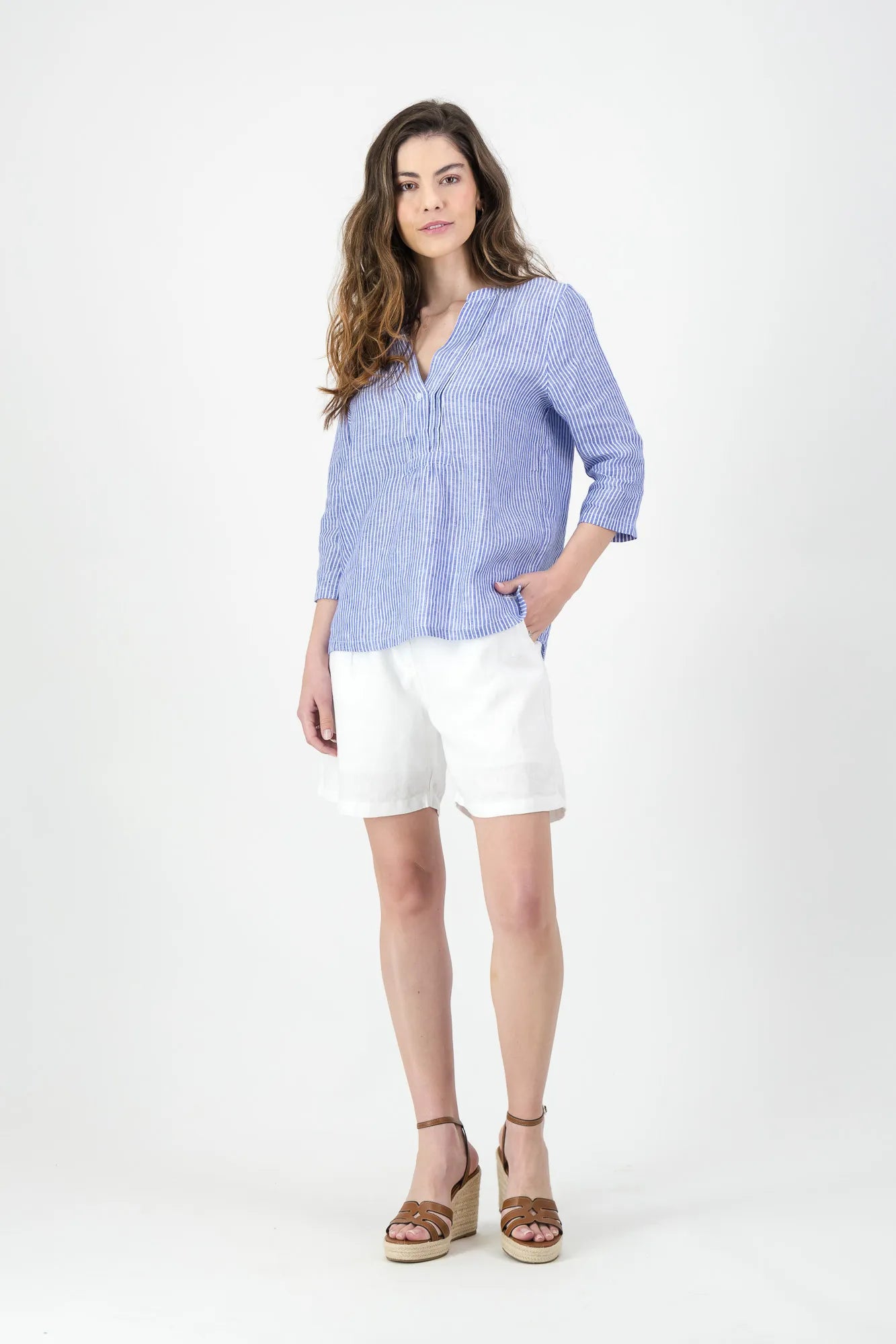 Celeste Linen Ladies Shirt