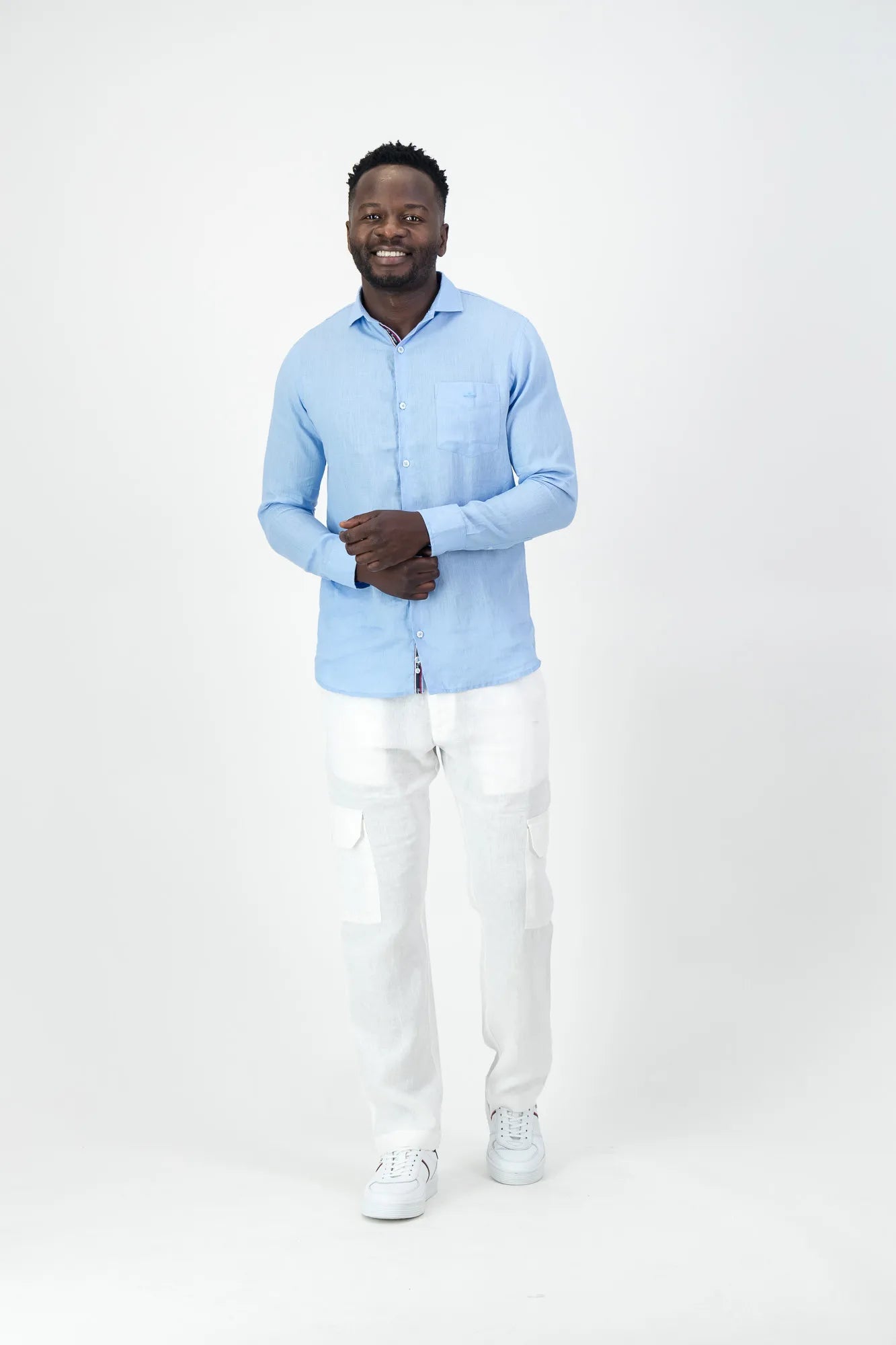 Corinth Linen Shirt - Blue