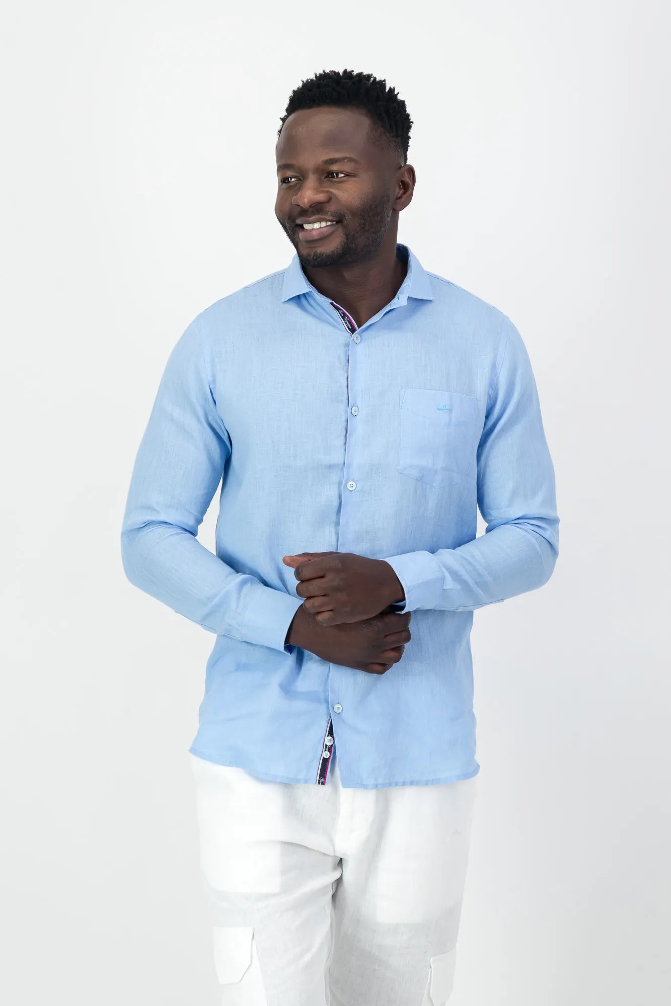 Corinth Linen Shirt - Blue