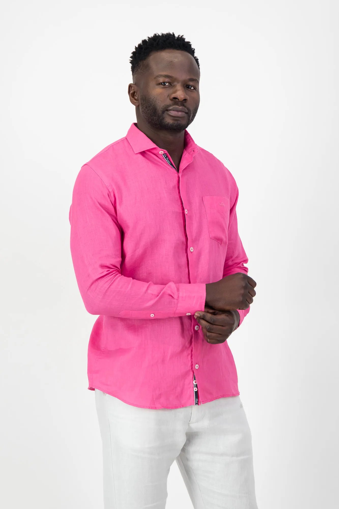 Corinth Linen Shirt - Pink