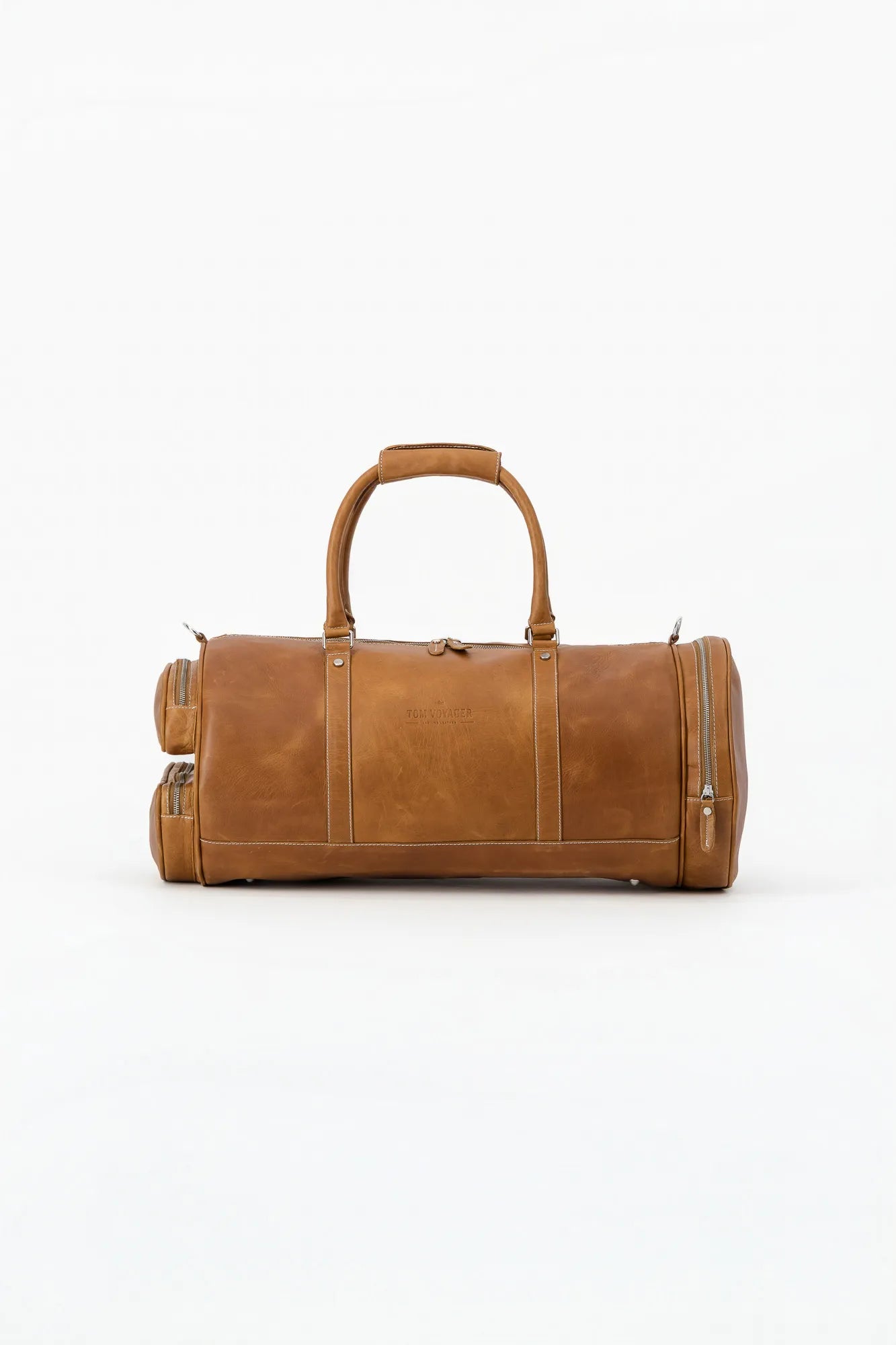 Duncan Genuine Leather Duffel Bag Brown