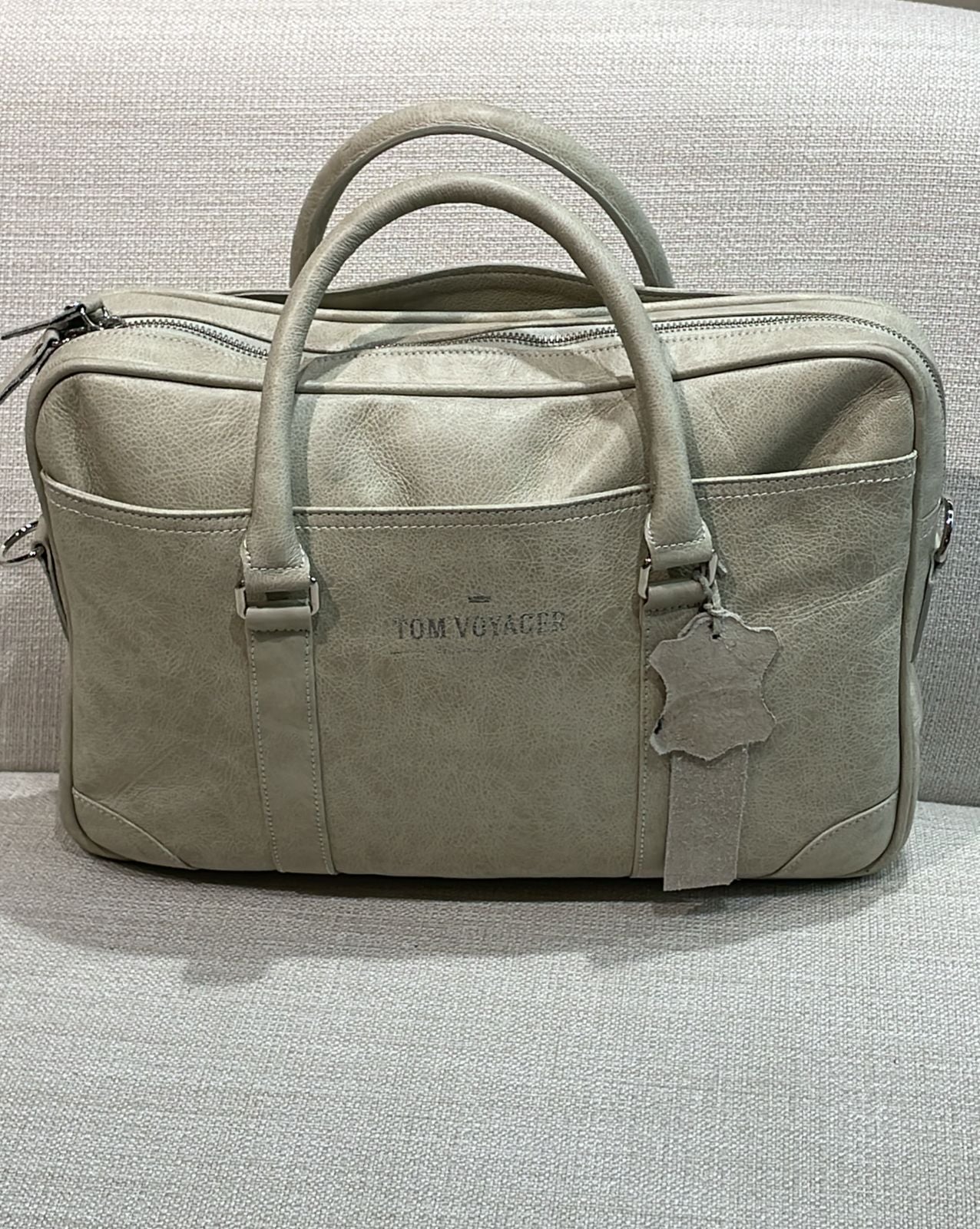 Hayden Messenger Bag aus Leder Dunkel Hellbraun