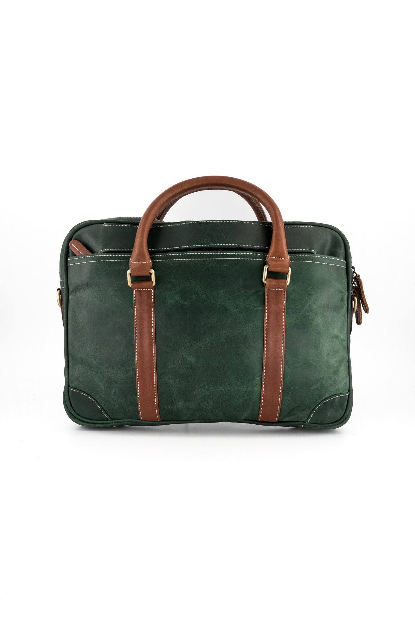 Hayden Messenger Bag aus Leder Dunkel Hellbraun