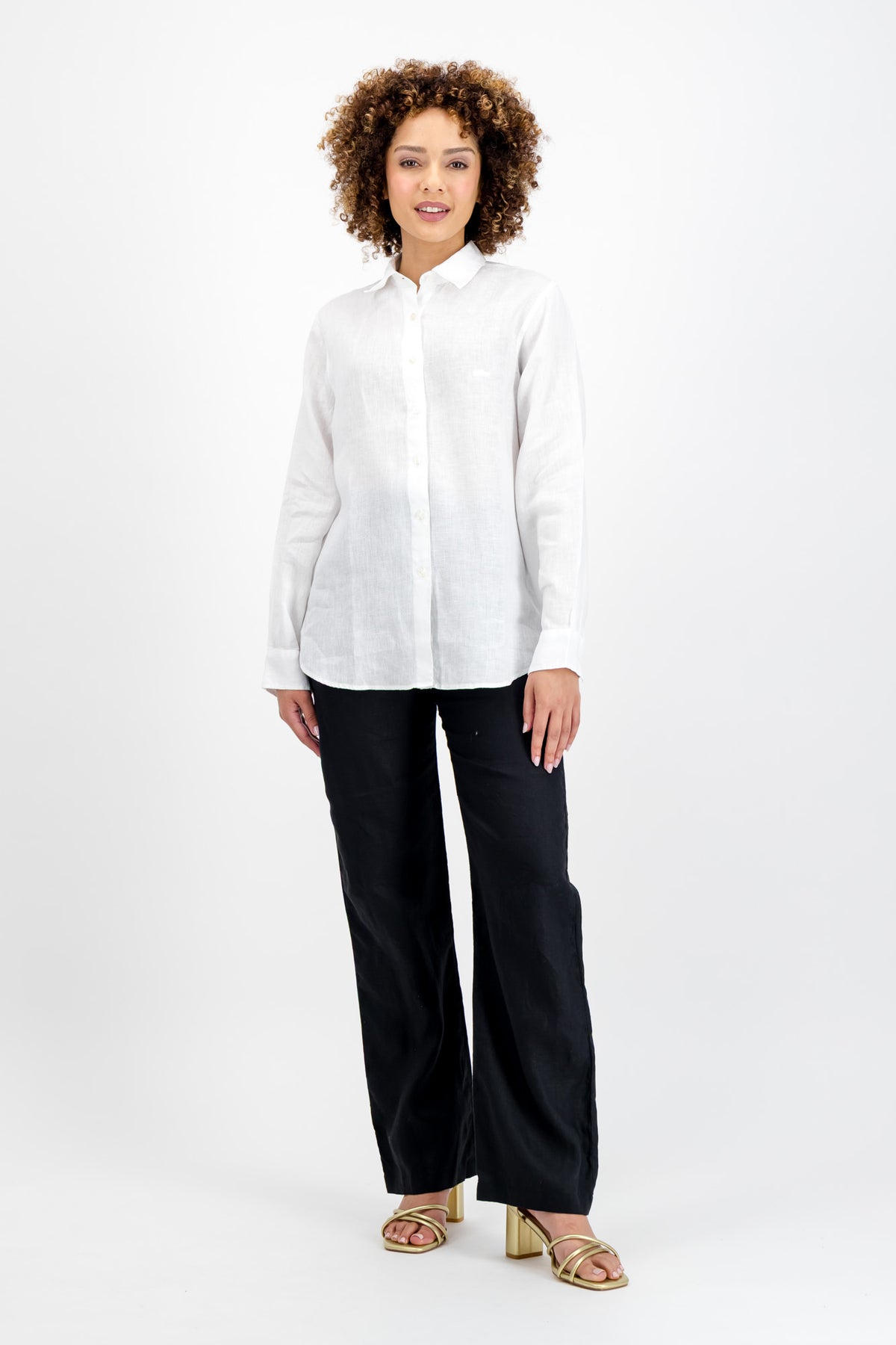 Jasmine Ladies Linen Collar Shirt