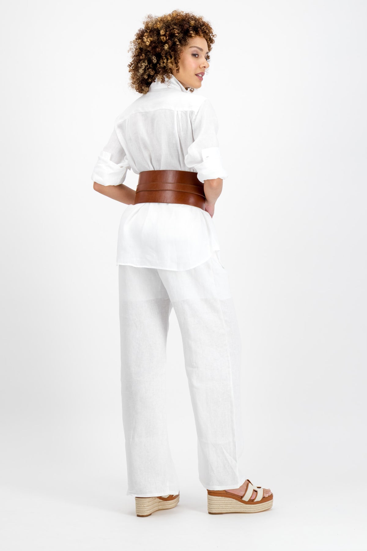 Jasmine Ladies Linen Collar Shirt