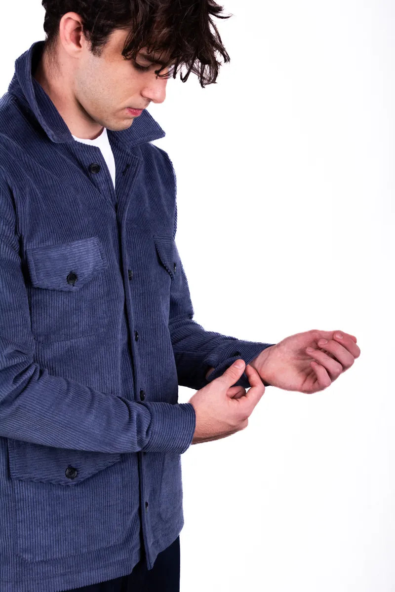Tom Voyager Kyoto Corduroy Jacket - Blue - Alternate View