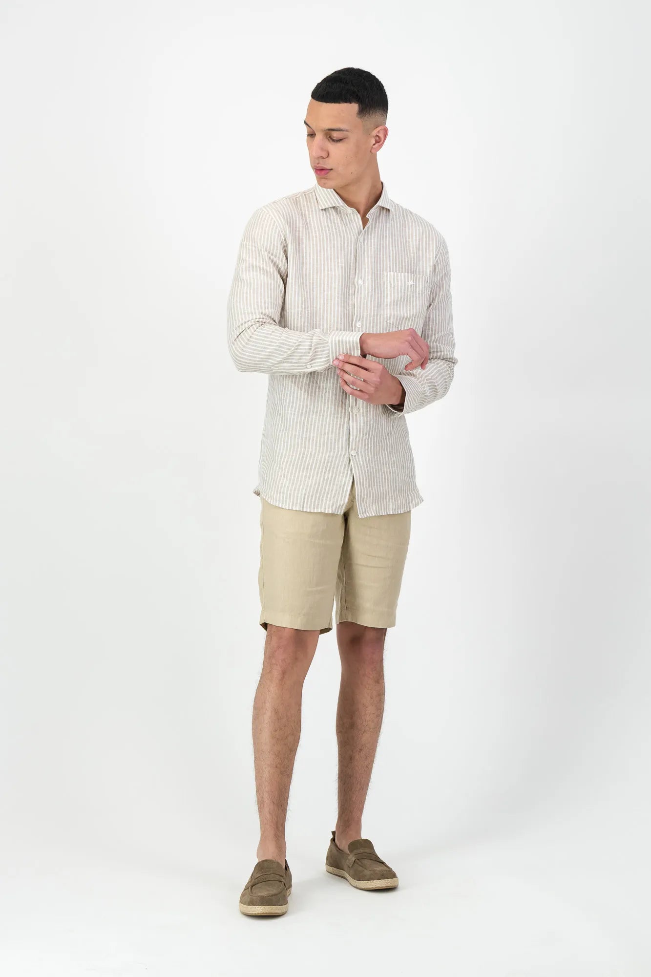 Porto Striped Beige Shirt