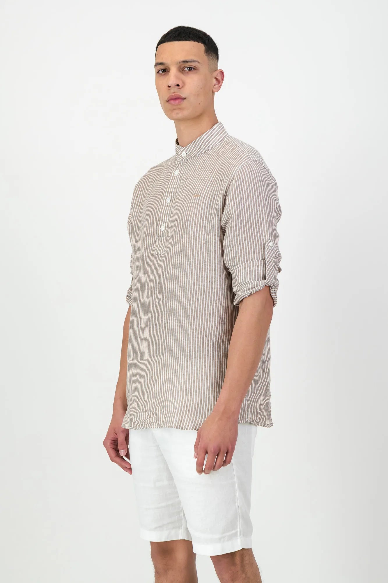 Rhodes Striped Shirt - Beige