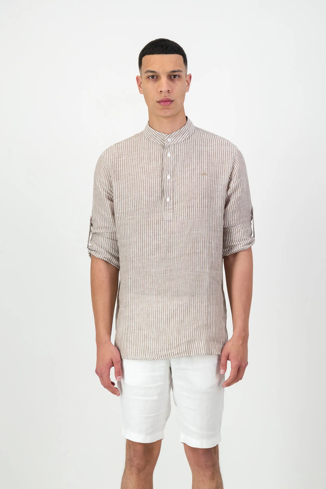 Rhodes Striped Shirt - Beige