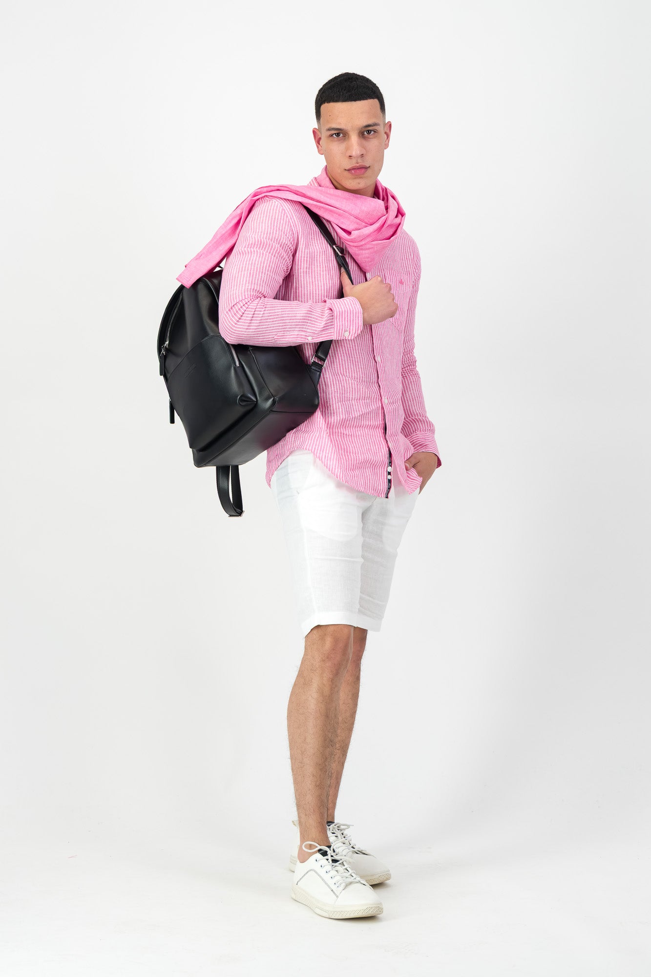 Sahara Linen Scarf - Pink