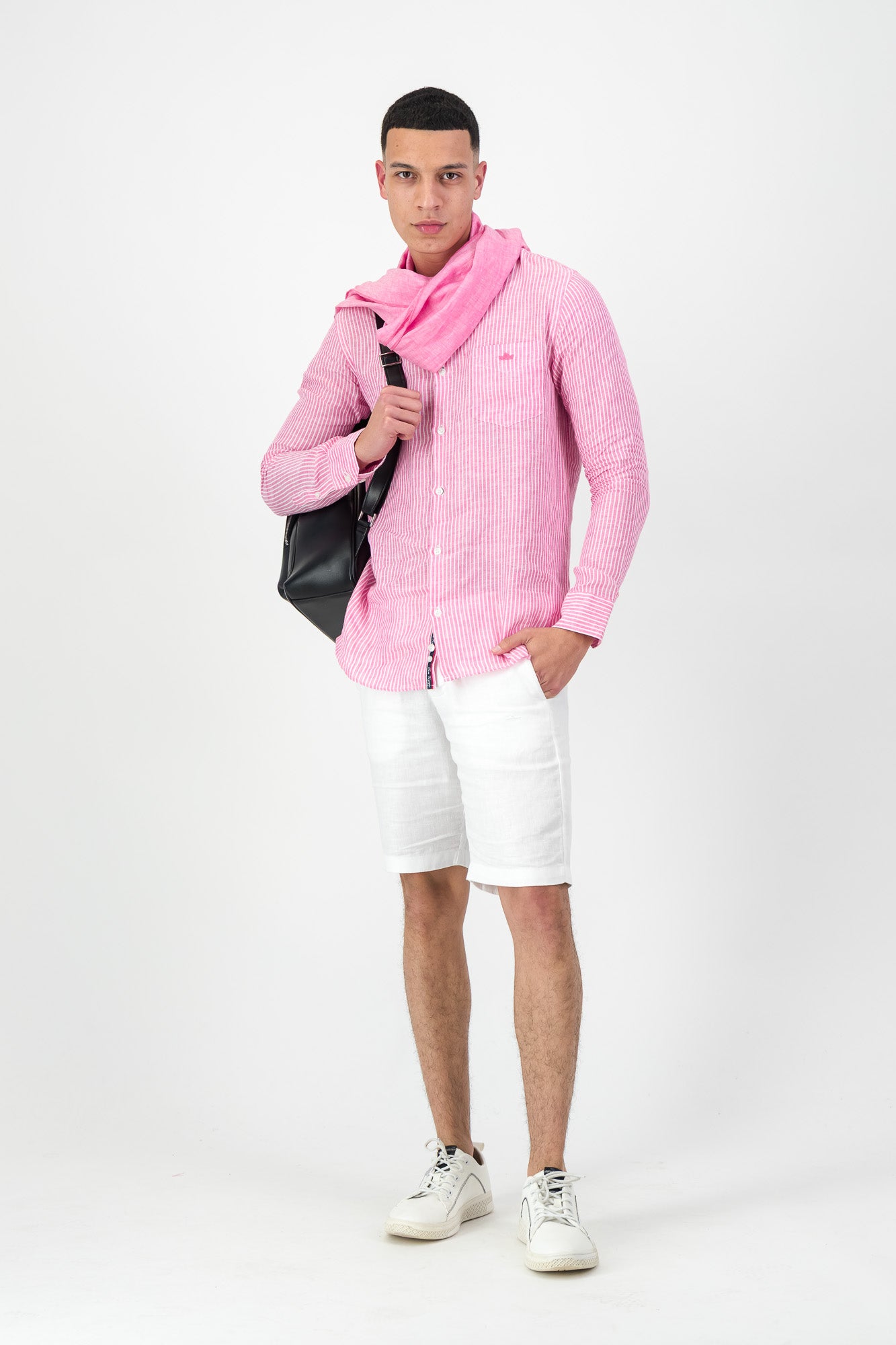 Sahara Linen Scarf - Pink