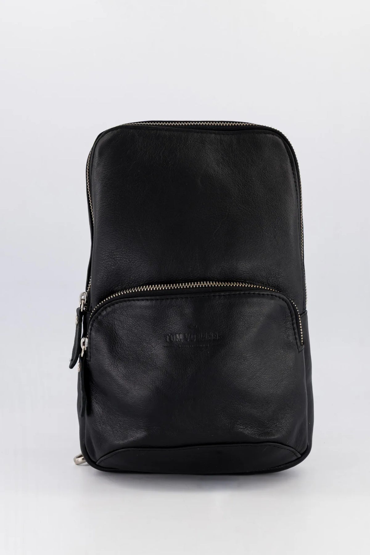 Tom Voyager Leather Sling Bag - Black