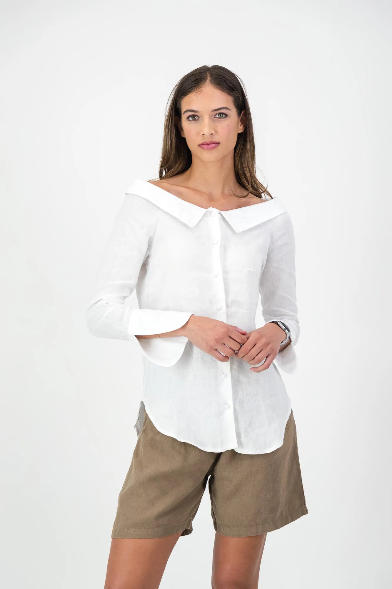 White Bertha Collar Shirt