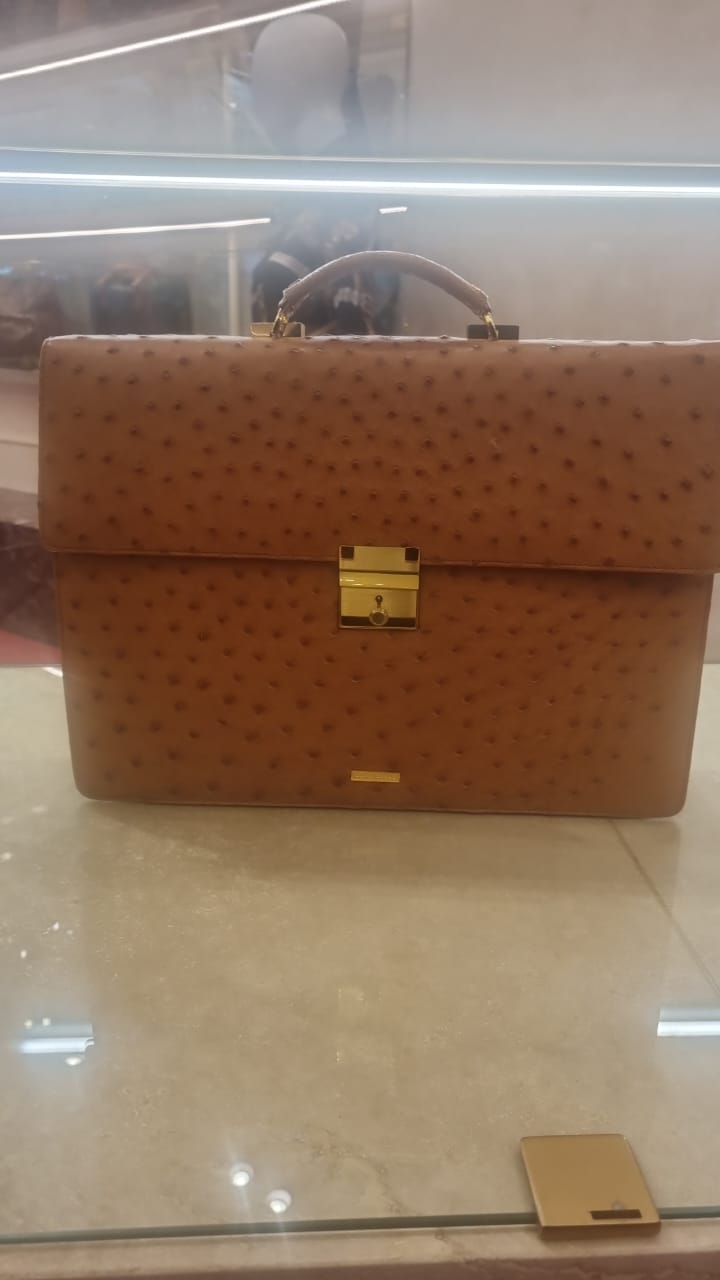 Mars Men's Ostrich Briefcase