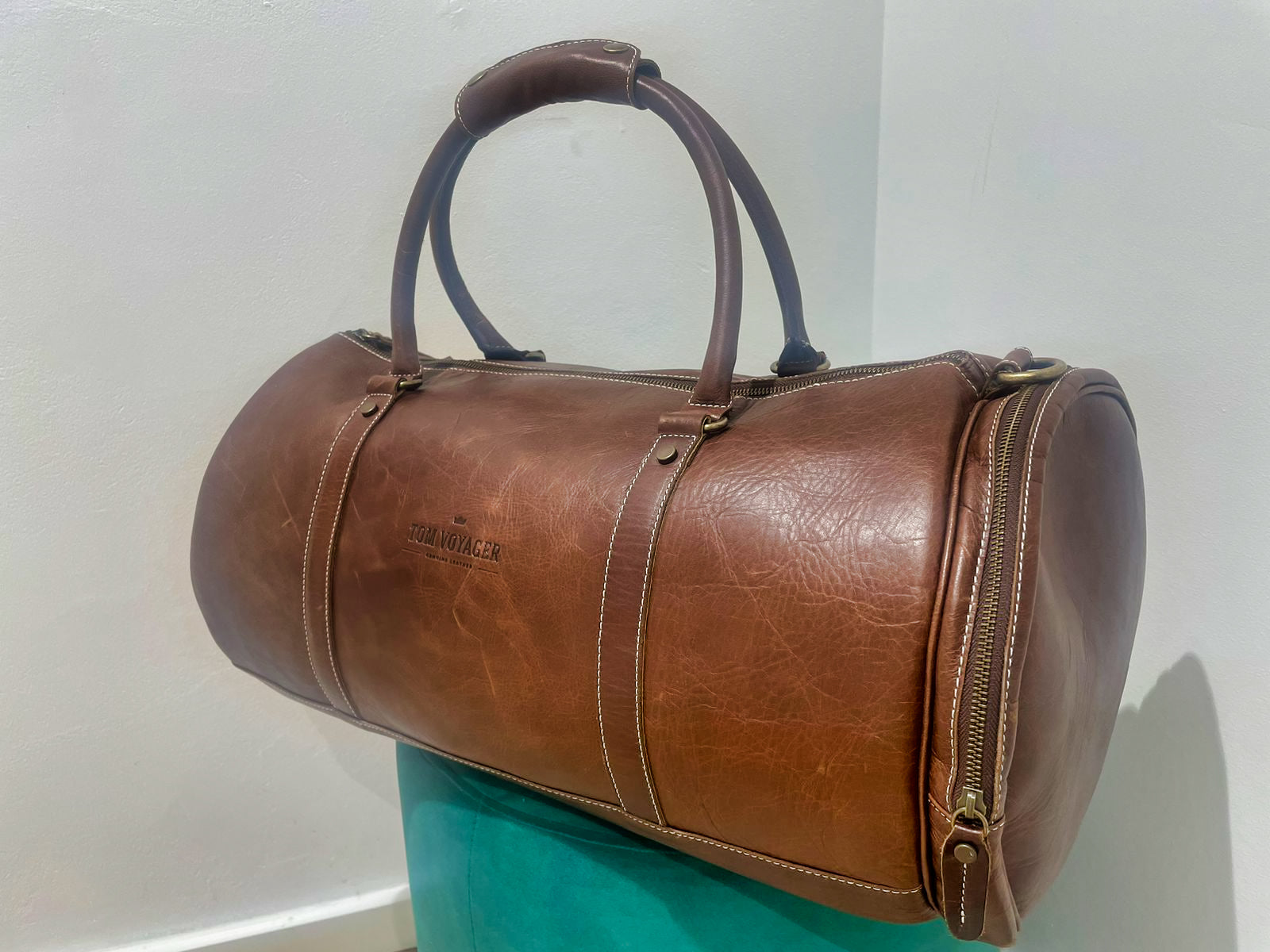 Duncan Leather Travel Bag - Dark Brown