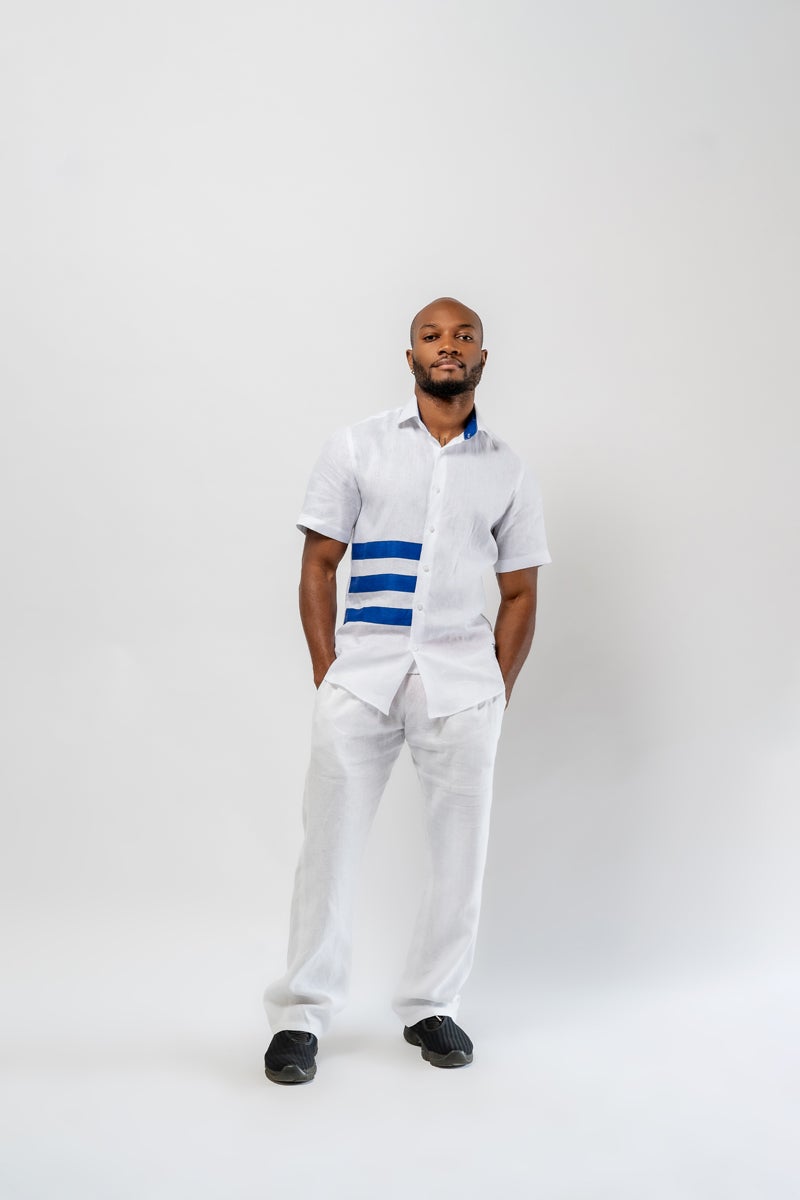 Frankfurt Linen Shirt - Short Sleeve Shirt - 100% Linen Shirt - Tom Voyager SA