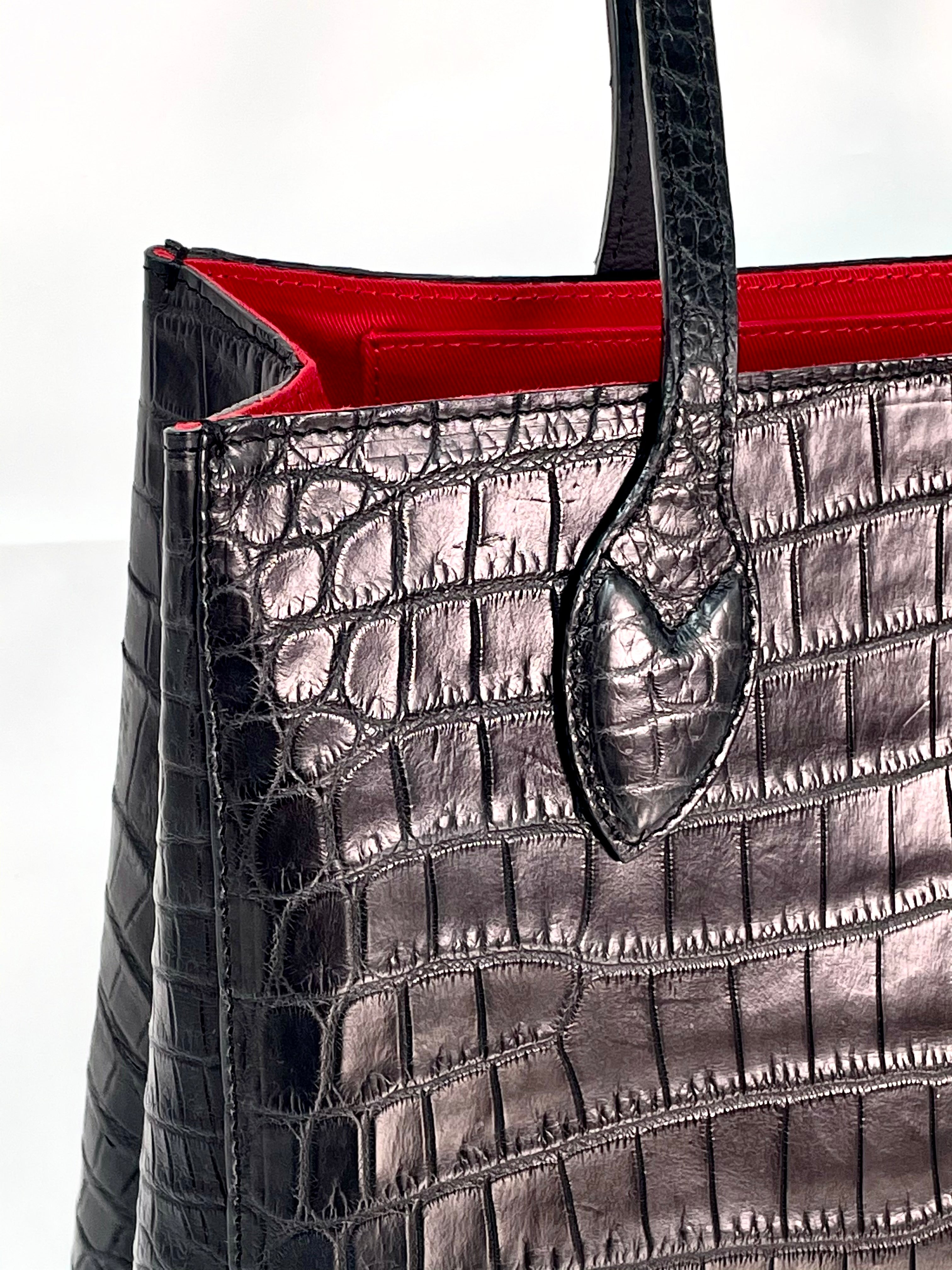 Black Onyx Leather Bag - Tom Voyager SA