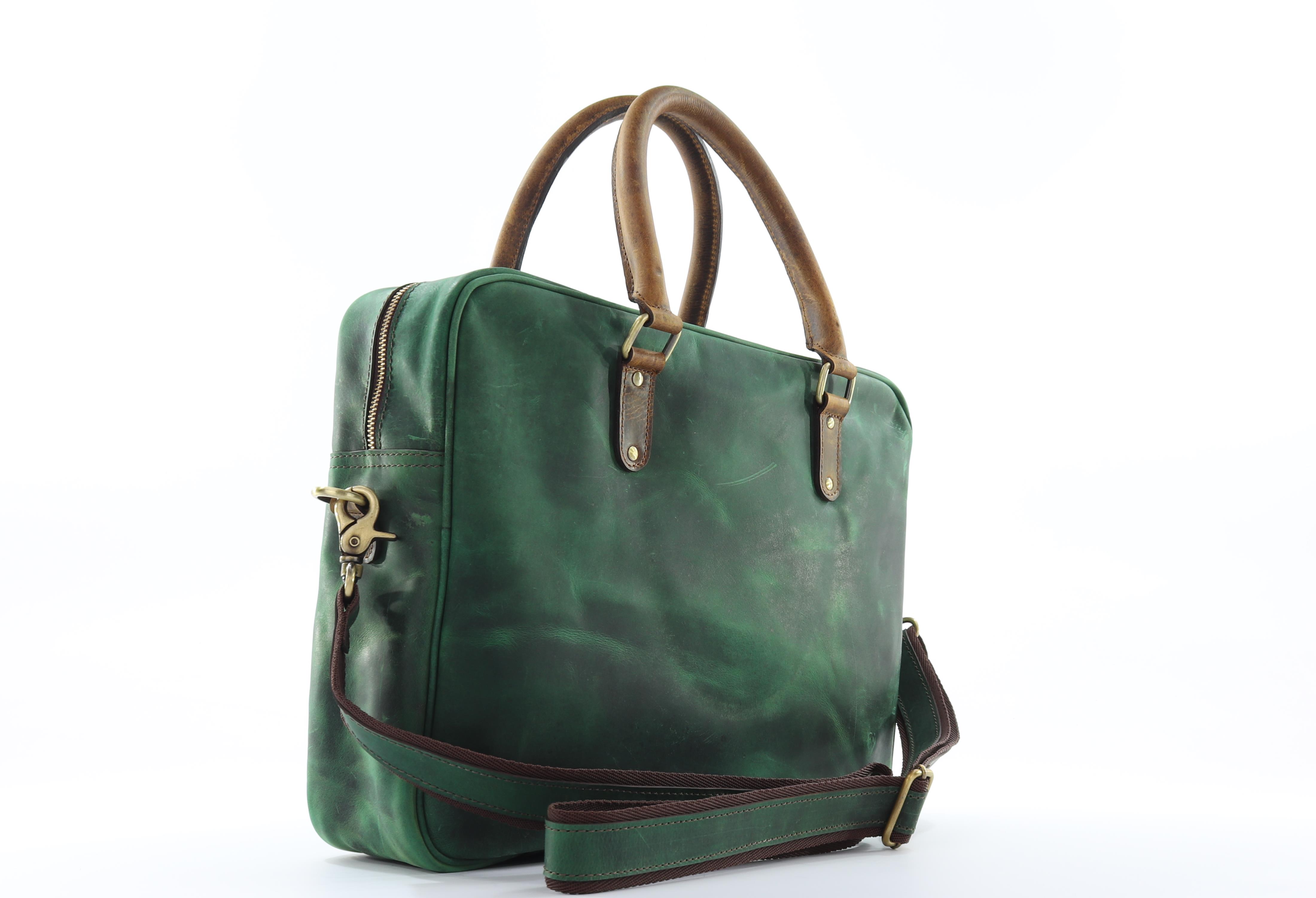 Emerald Green Messenger Bag