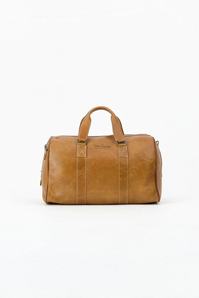 Tom Voyager Aldrich Weekender Bag Tan - Tan - Front View