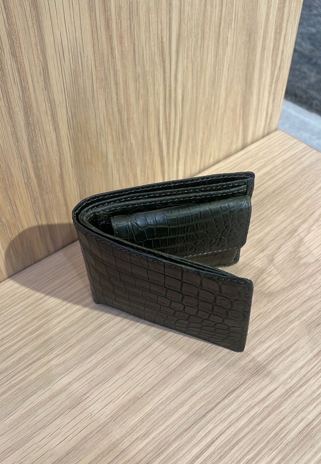 Hudson Croc Leather Wallet