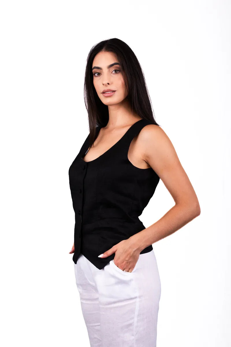 Camicia da donna in lino Barcelona