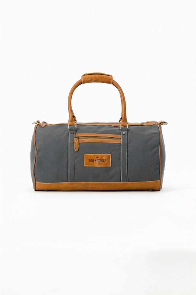 Tom Voyager Chapman Canvas Travel Bag - Grey - Detail View