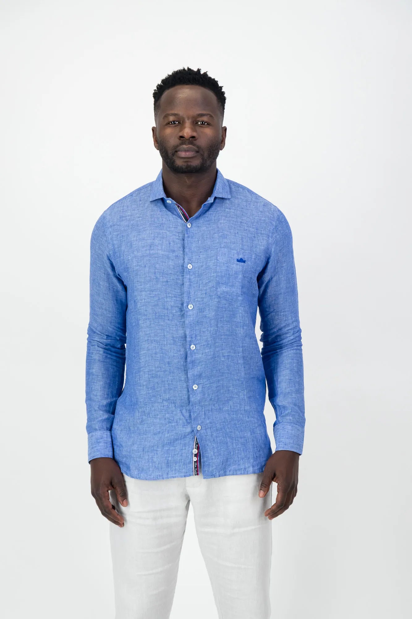 Corinth Linen Shirt - Denim Blue