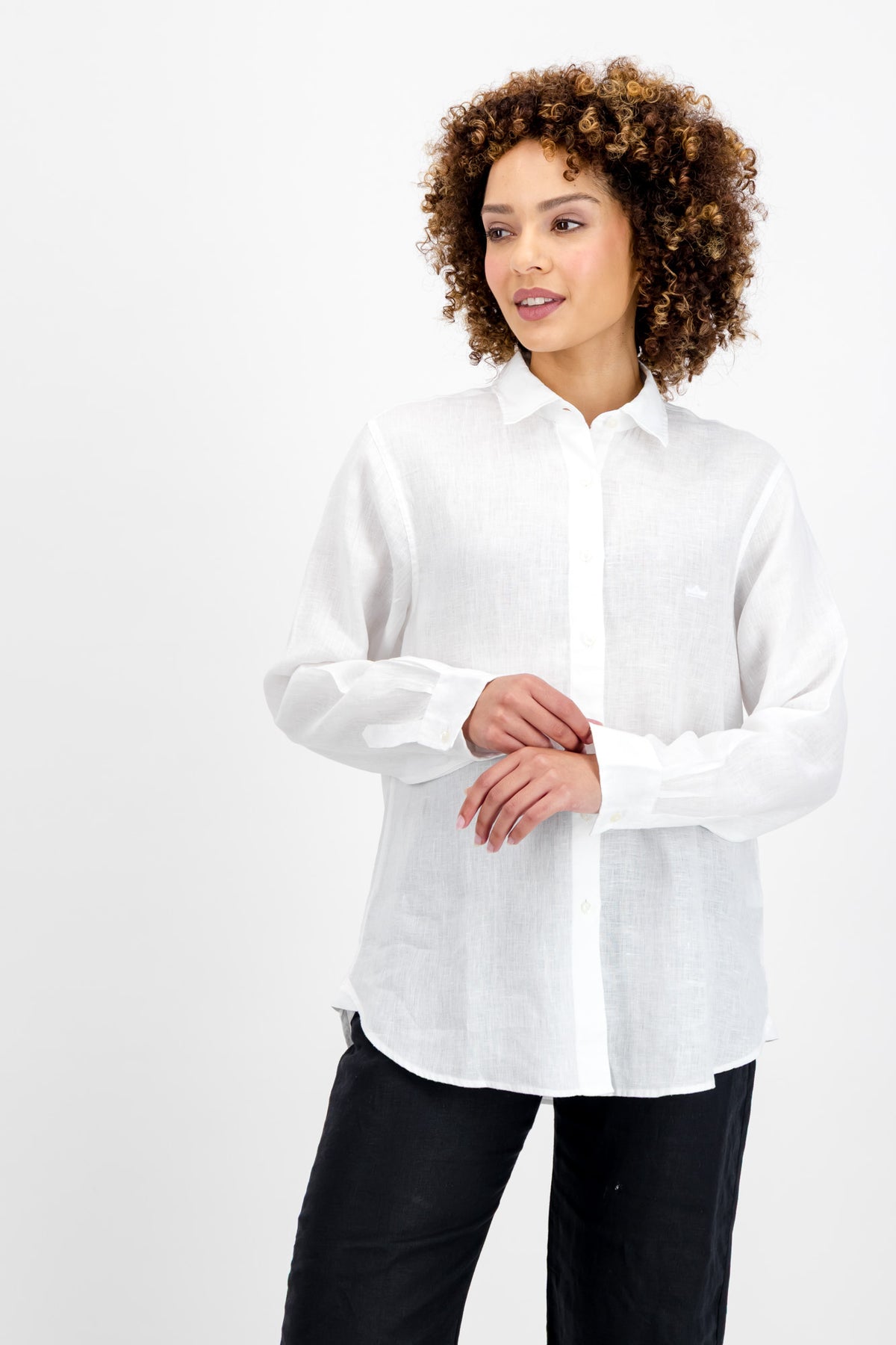 Jasmine Ladies Linen Collar Shirt