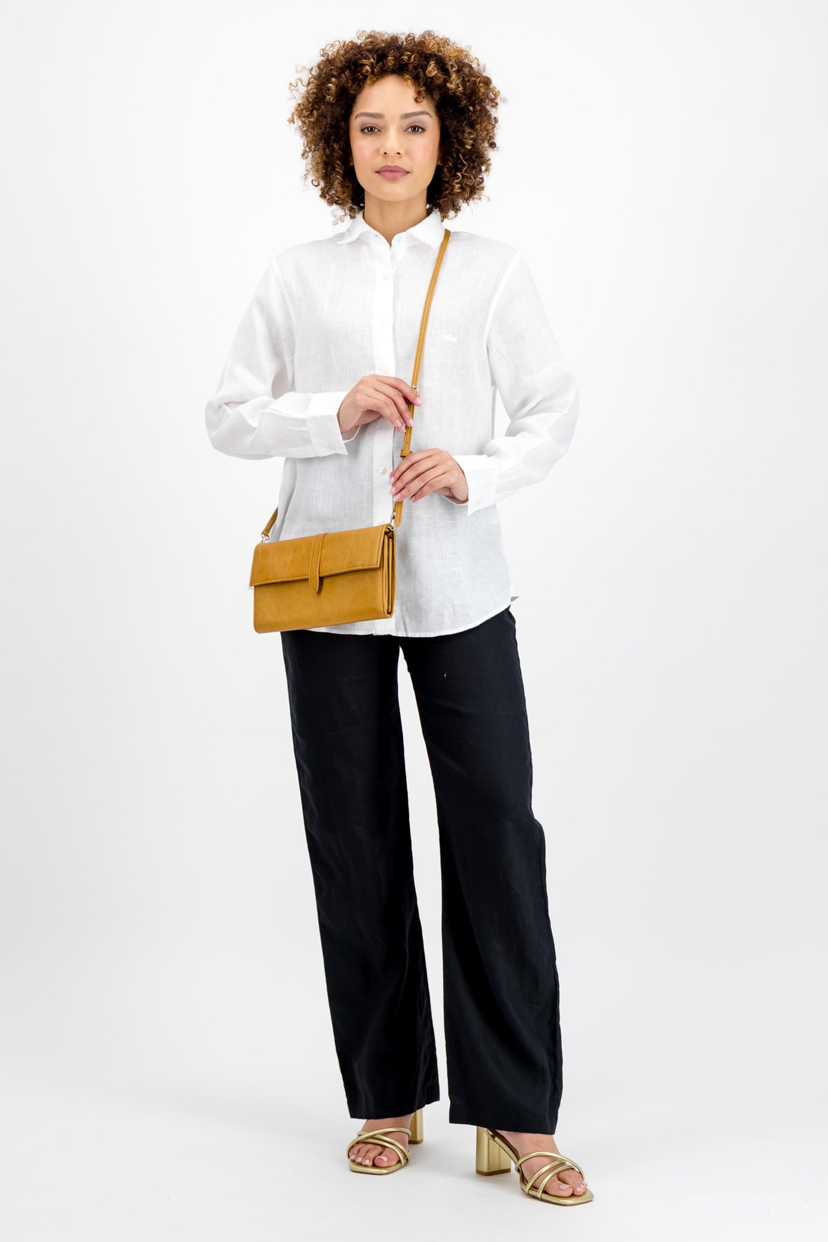 Jasmine Ladies Linen Collar Shirt