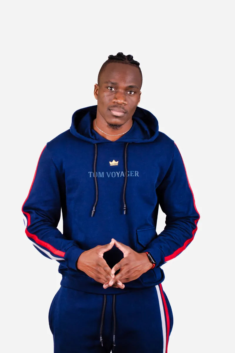 Navy blue tracksuit top sales