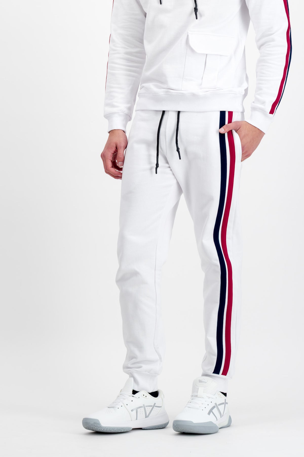 Tom Voyager Monaco Tracksuit Pants — Cotton Navy Stripe