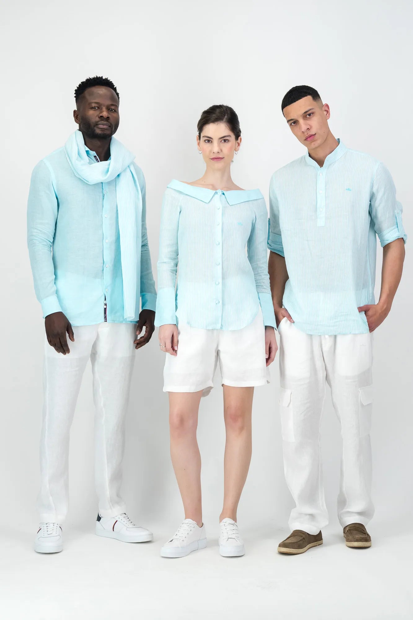 Sahara Linen Scarf - Mint