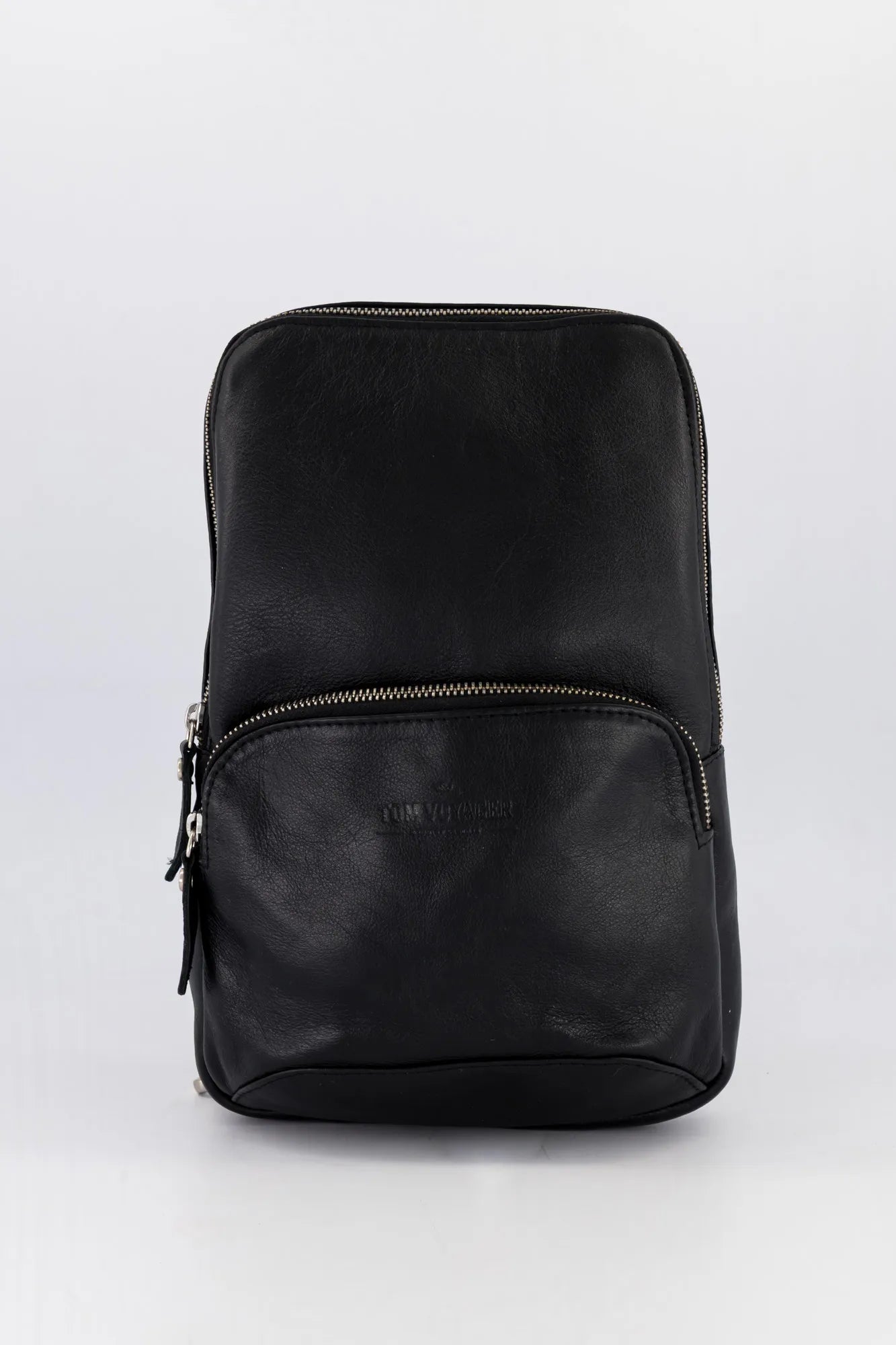 Tom Voyager Leather Sling Bag - Black