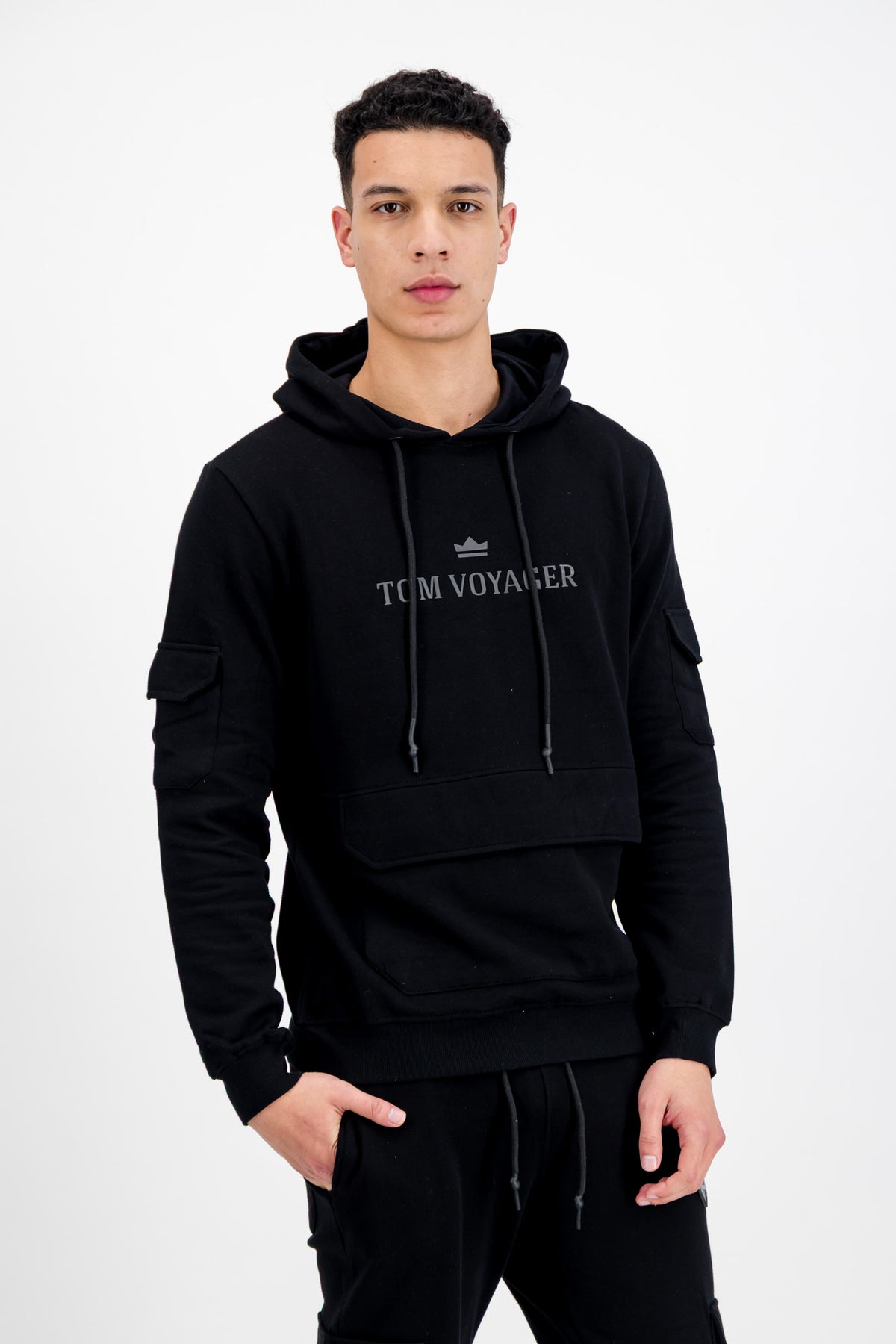 Tom Voyager Verona Tracksuit Top — Cotton Black
