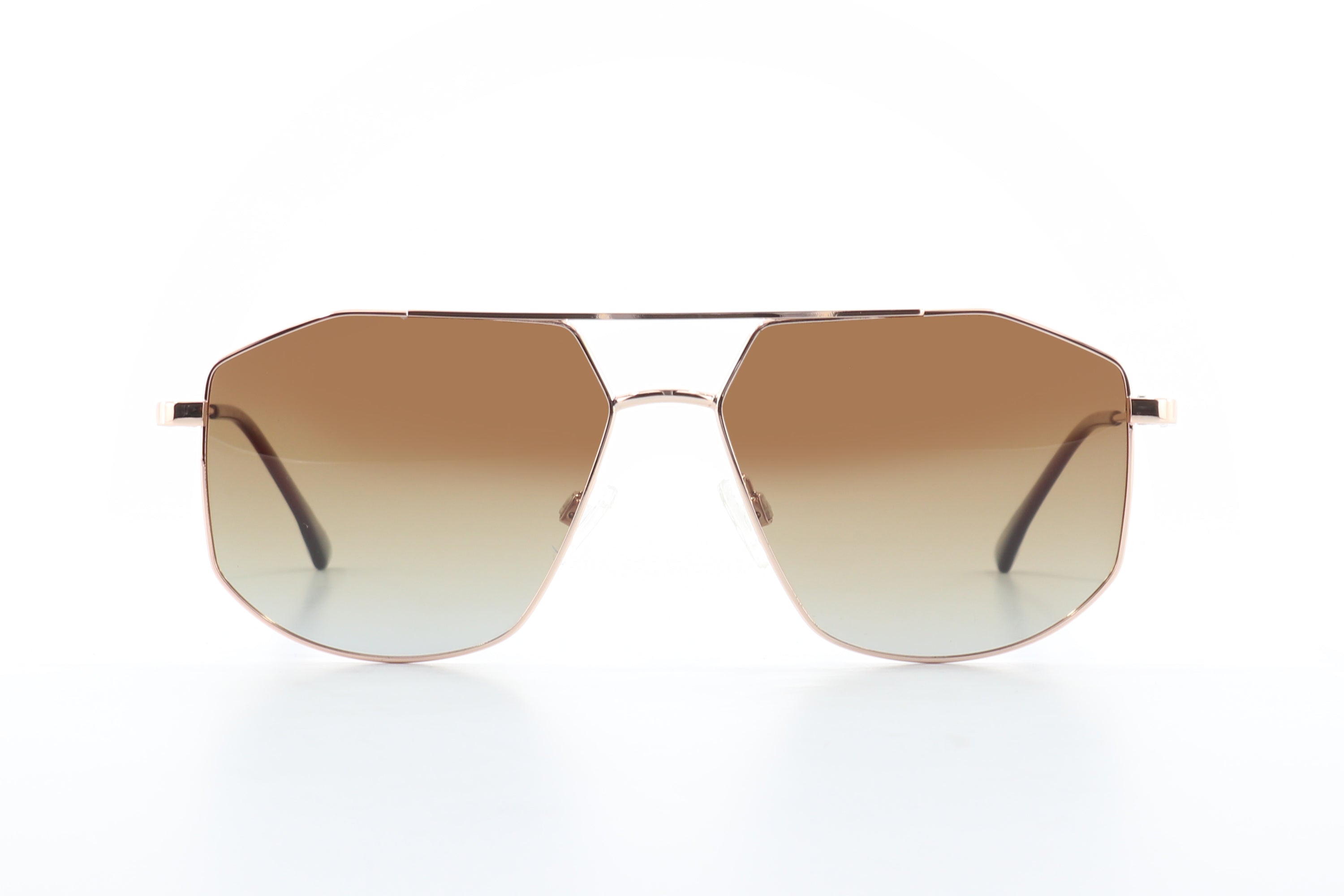 Lunettes de soleil Tom Voyager or rose