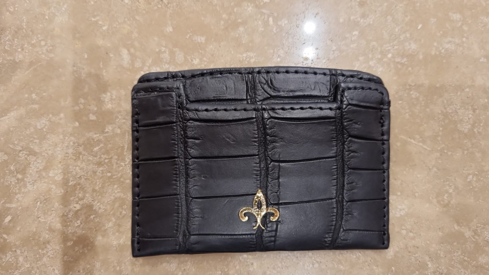 Onyx Oval Card Holder