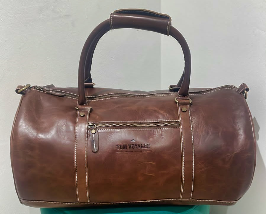 Chapman Leather Travel Bag - Dark Brown