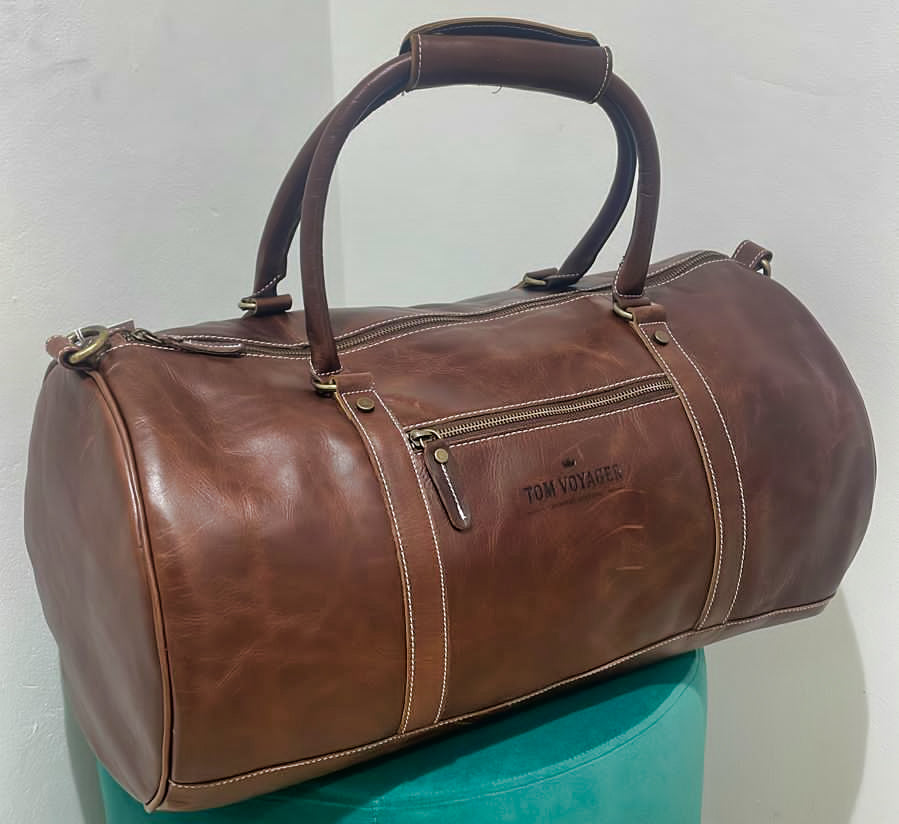 Chapman Leather Travel Bag - Dark Brown