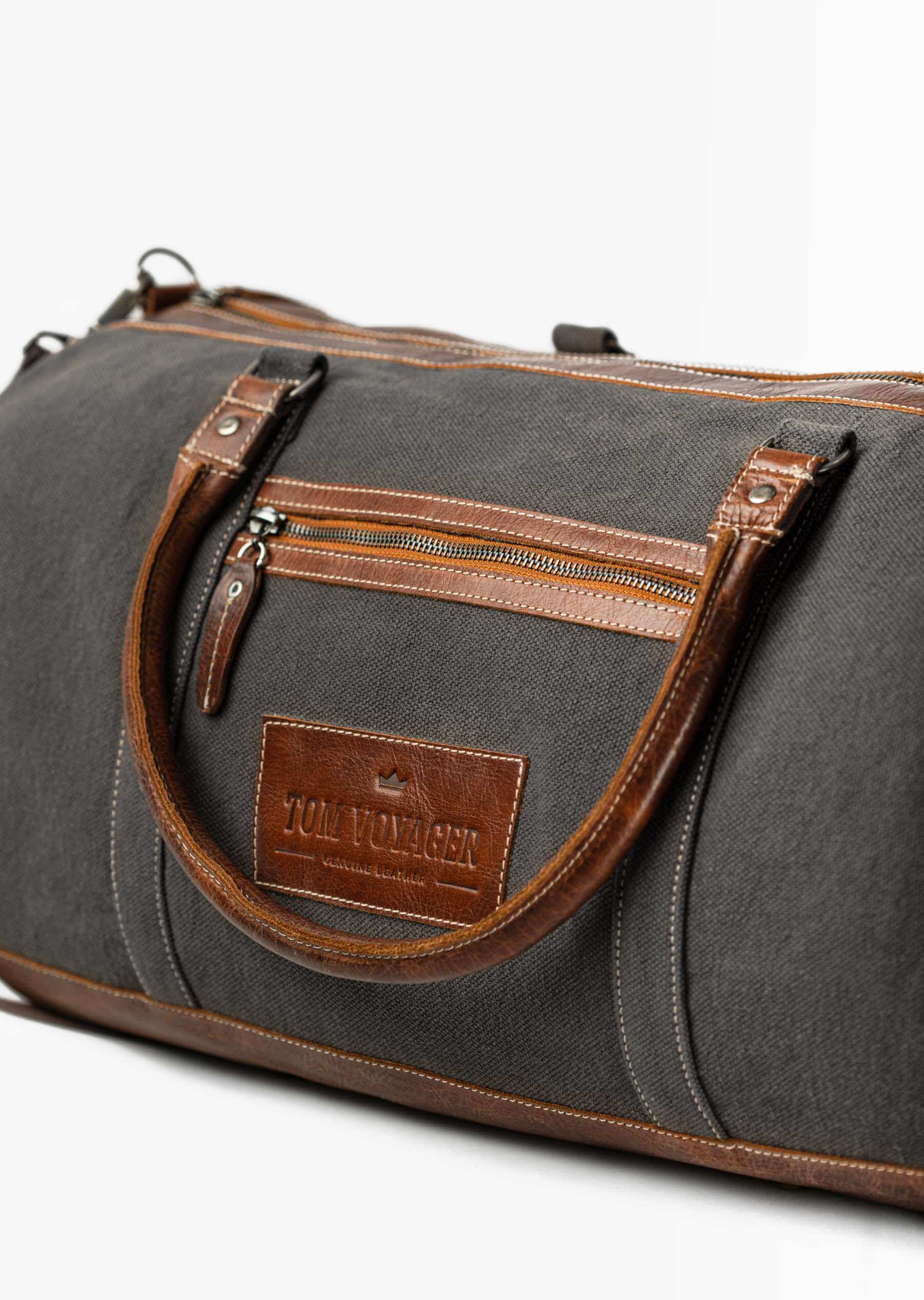 Chapman Canvas Duffel Bag Grey - Tom Voyager SA