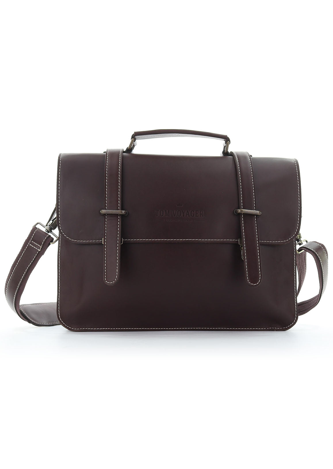 Huckleberry Leather Bag Dark Brown