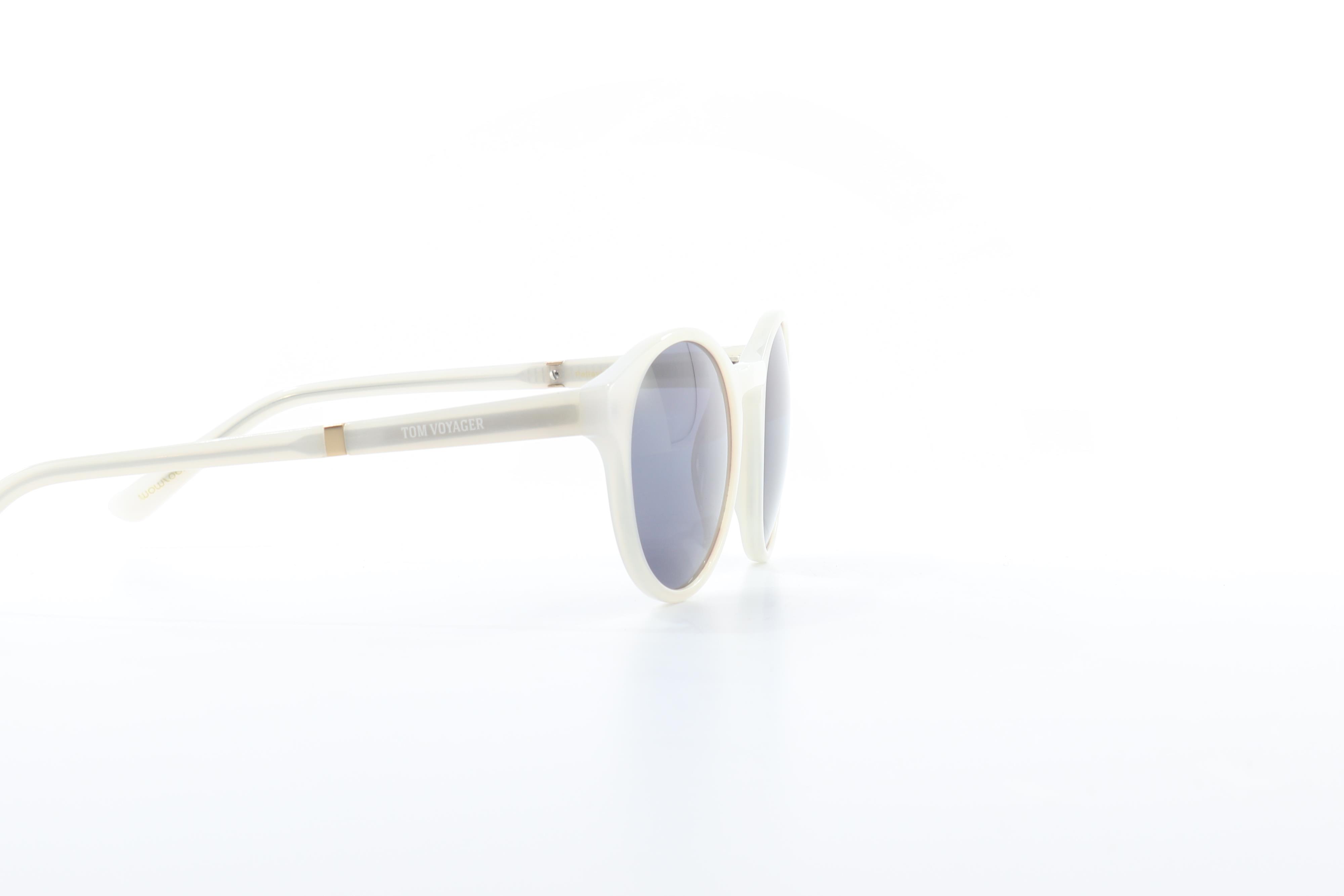 Mattweiße Sonnenbrille von Tom Voyager
