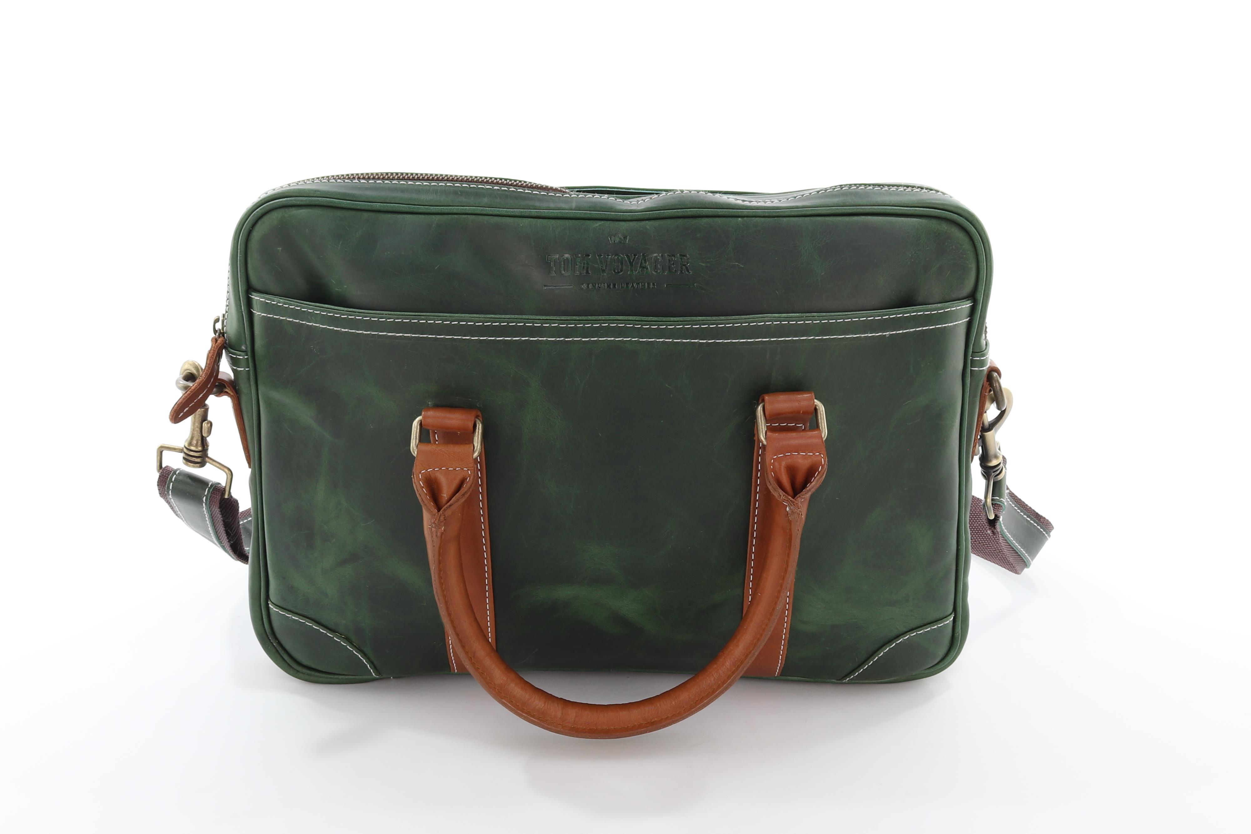 Borsa a tracolla Hayden in pelle verde